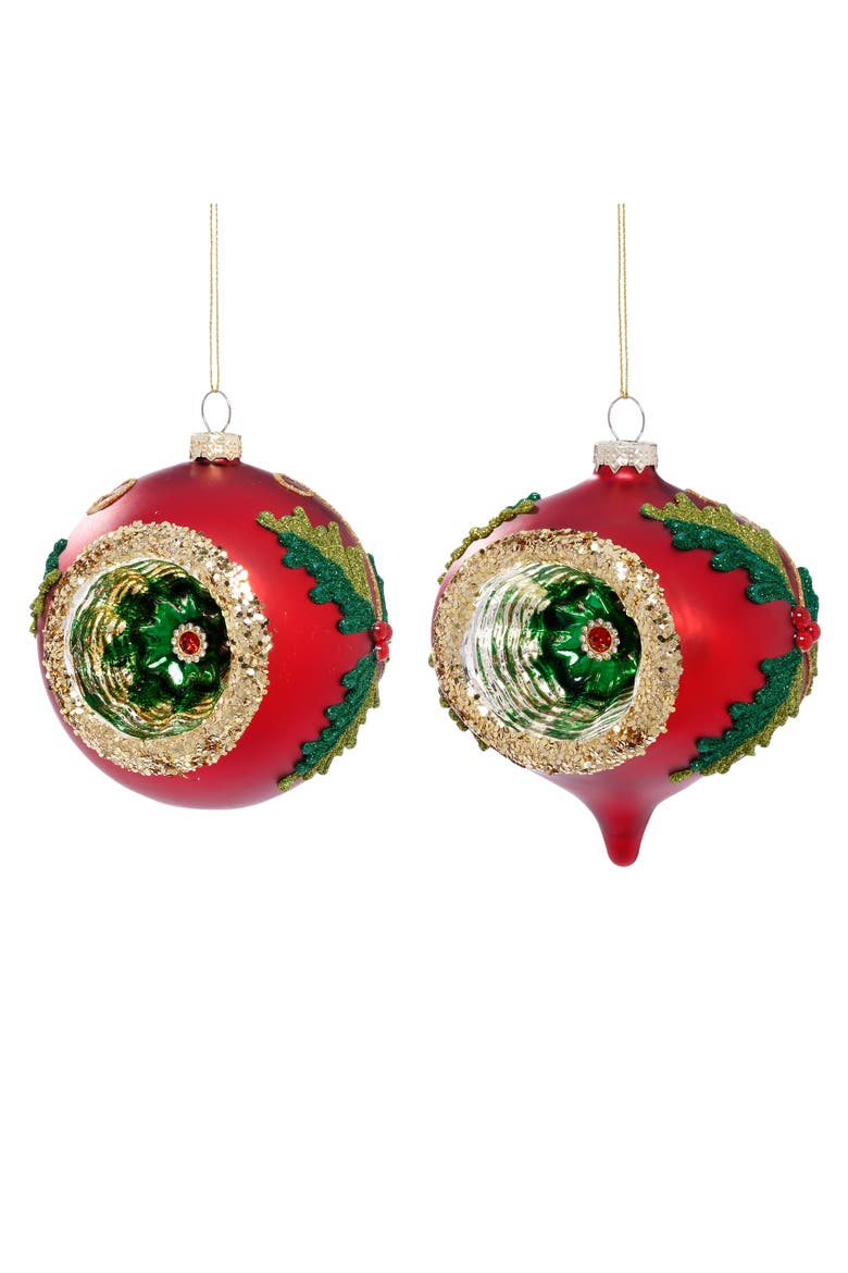 Christmas Reflector Ornament, Box of 6, Main, color, Red