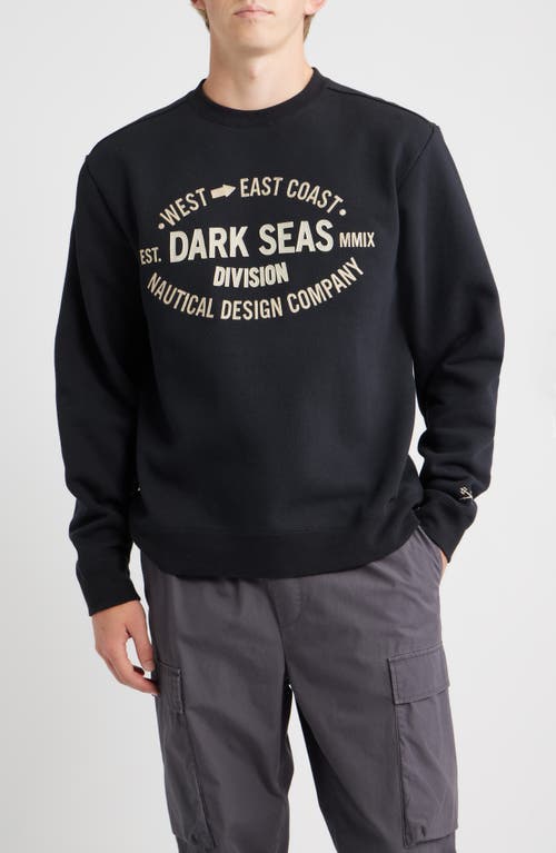 Dark Seas Waterloo Logo Appliqué Crewneck Sweatshirt In Black