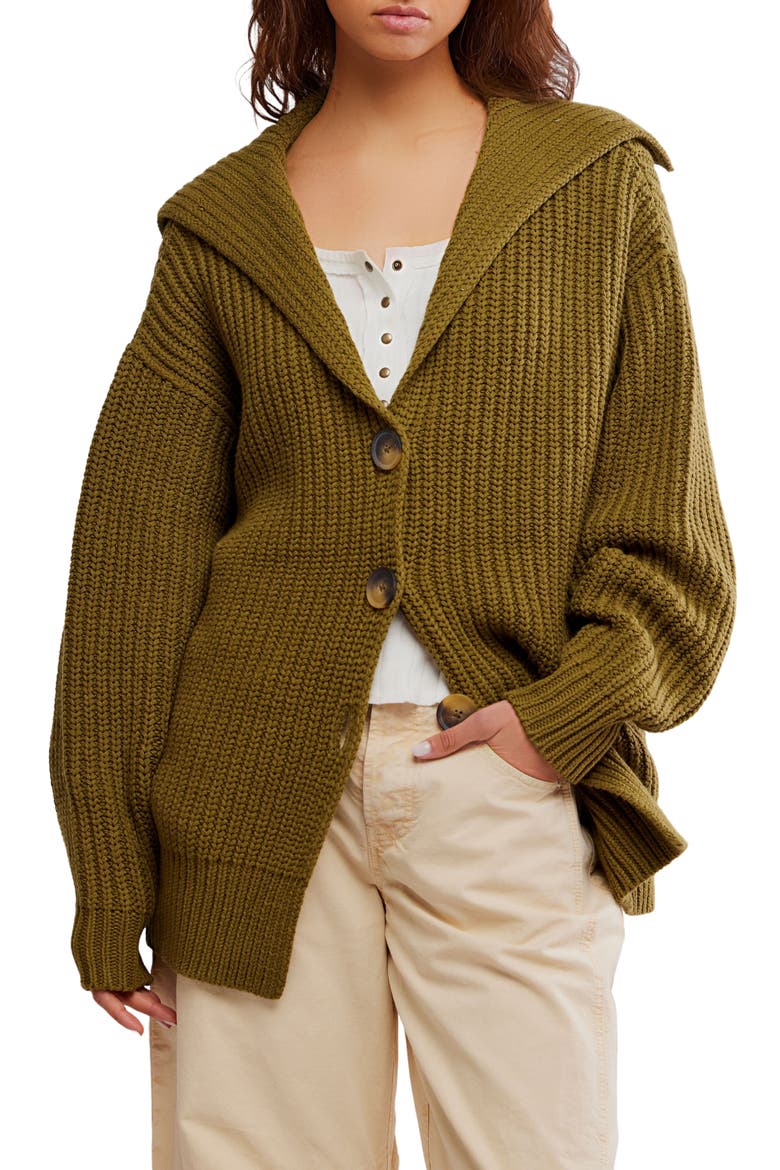 Swim Too Deep Cardigan, Main, color, OREGANO