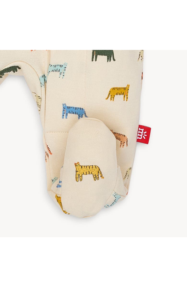 Magnetic Me Le Tigre Organic Cotton Footie, Alternate, color,