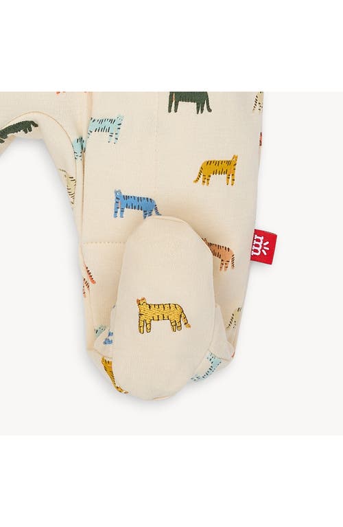Shop Magnetic Me Le Tigre Organic Cotton Footie In Beige
