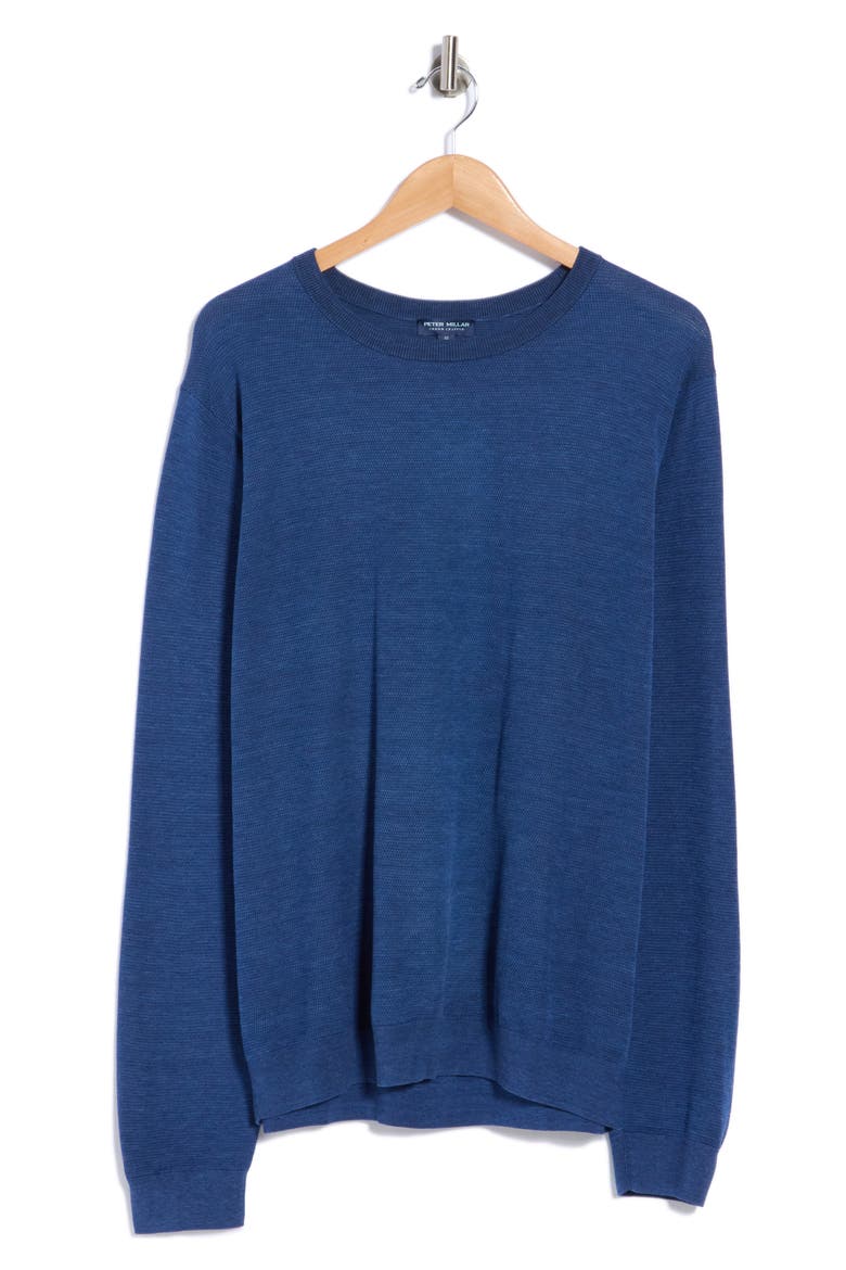 Hastings Cashmere & Silk Crewneck Sweater, Main, color, NAVY
