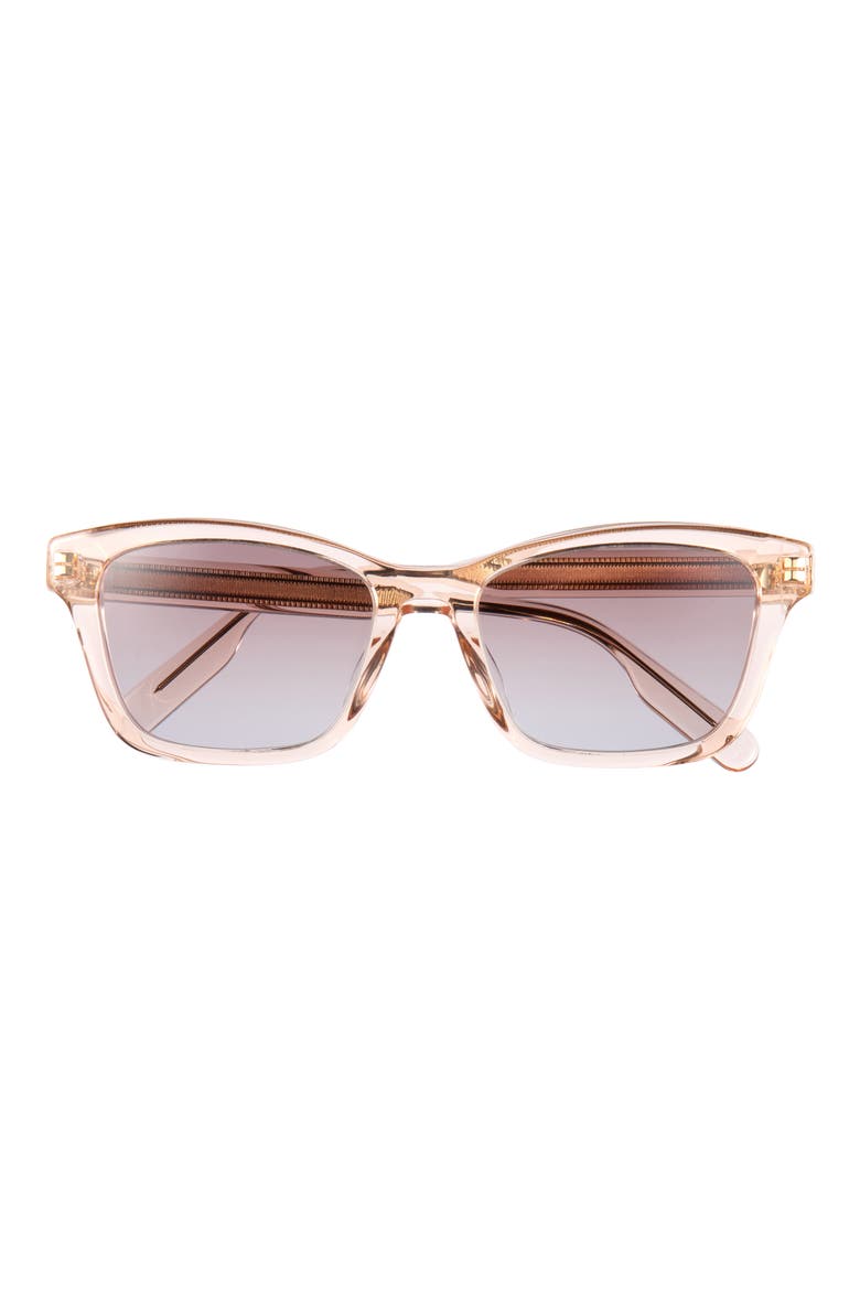 'Dioribbon S21 53mm Cat Eye Sunglasses, Main, color, SHINY ORANGE / BORDEAUX