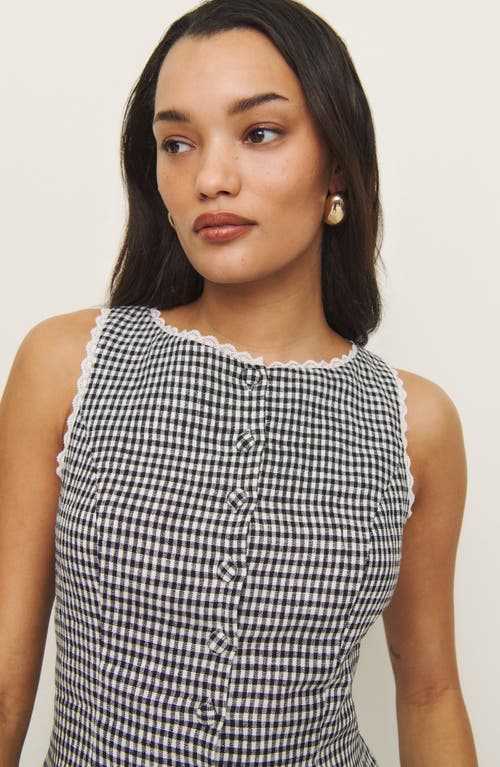 Reformation Amela Linen Button-up Top