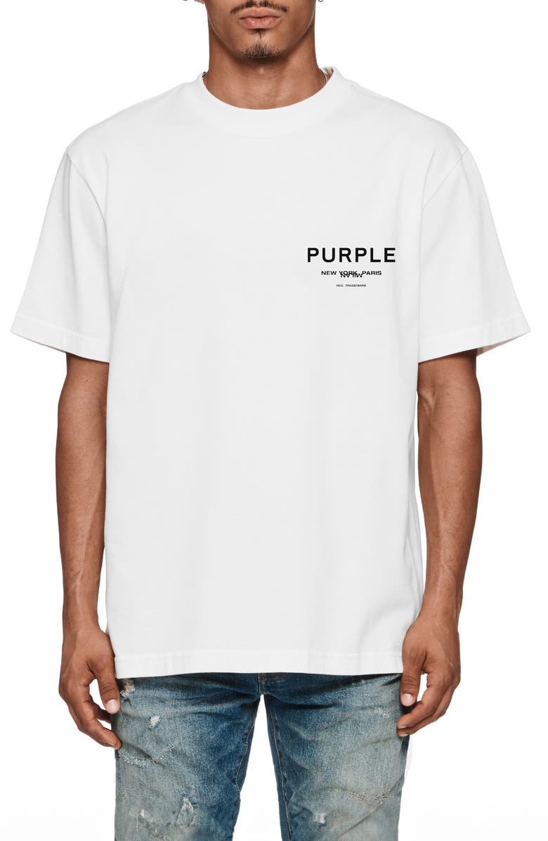 PURPLE BRAND Heavyweight Jersey Graphic T-Shirt, Main, color, White