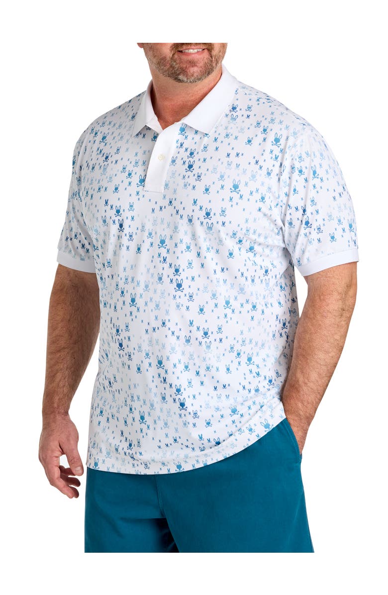 Psycho Bunny Big & Tall Nev Sport Polo Shirt, Main, color, White