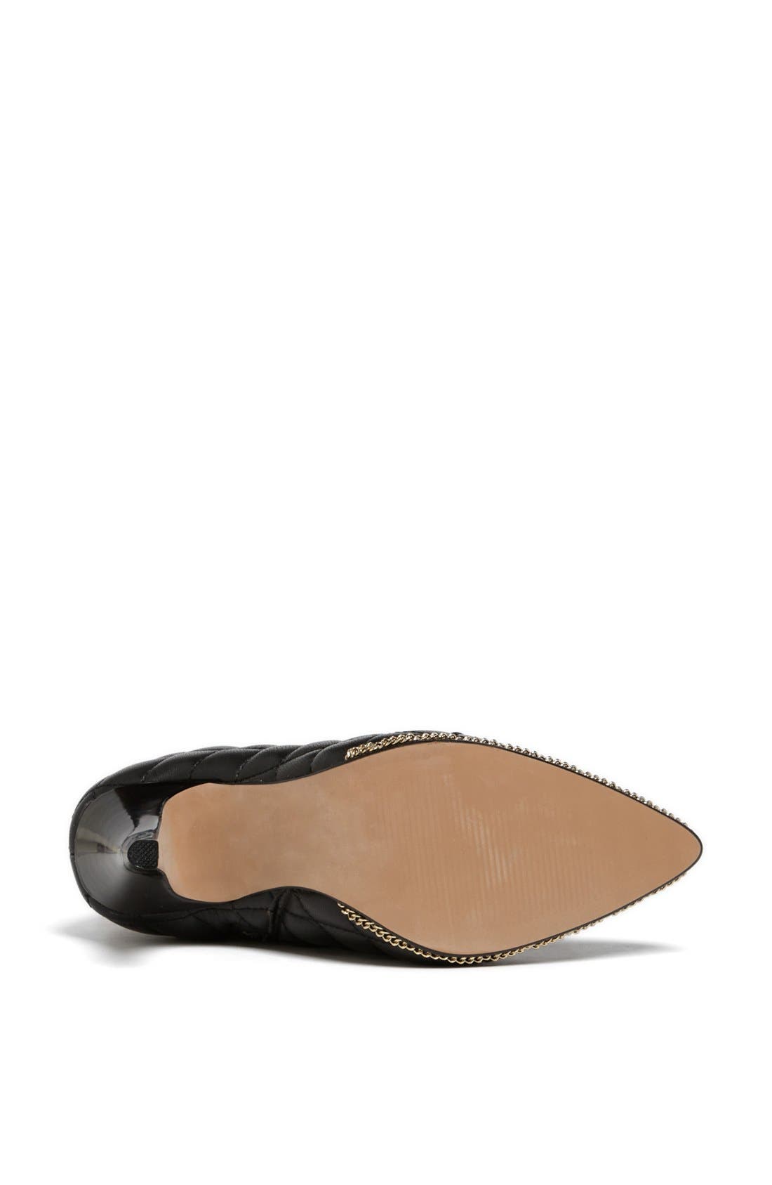 'Jessa Link' Bootie, Alternate, color, BLACK QUILTED/ GOLD