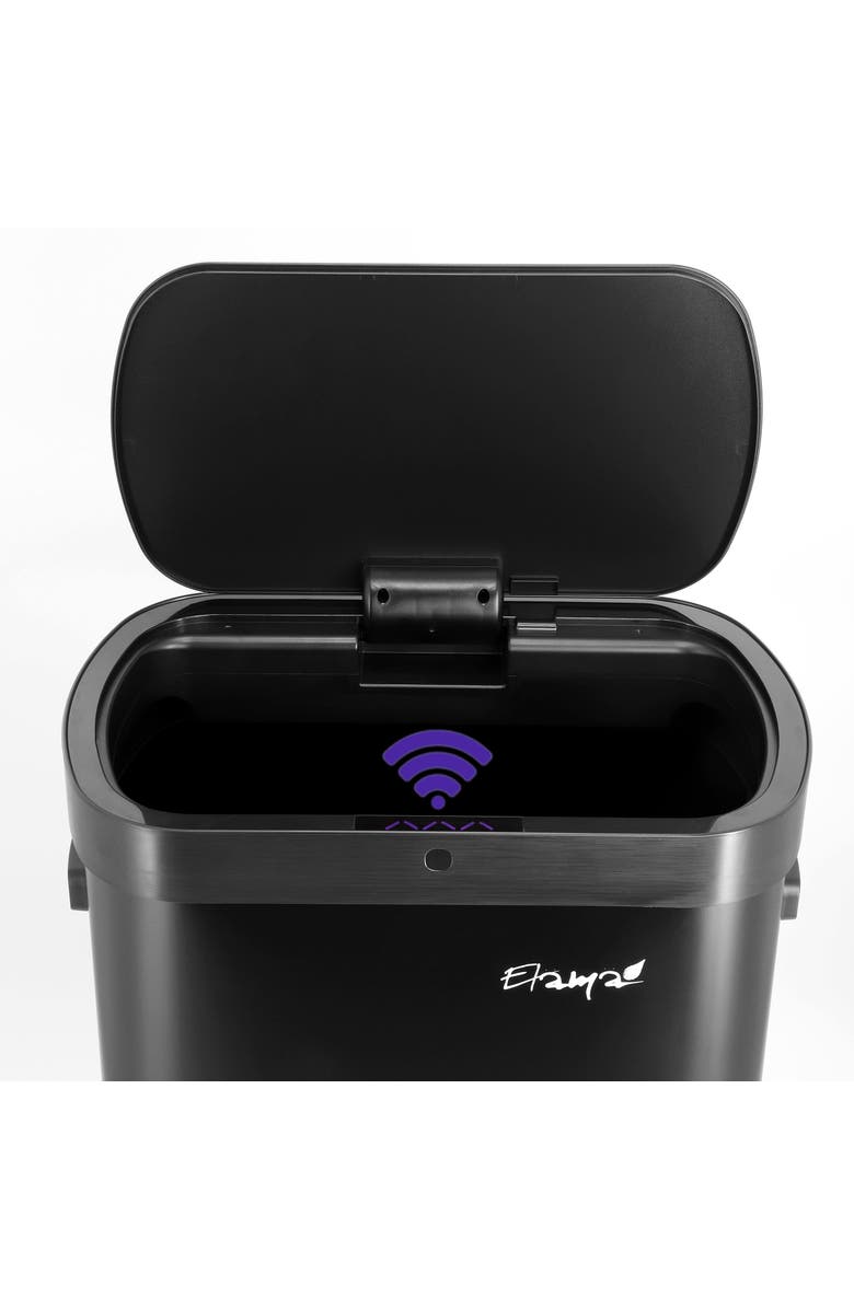 Elama 13 Gallon Automatic Sensor Hands Free Trash Can, Alternate, color,