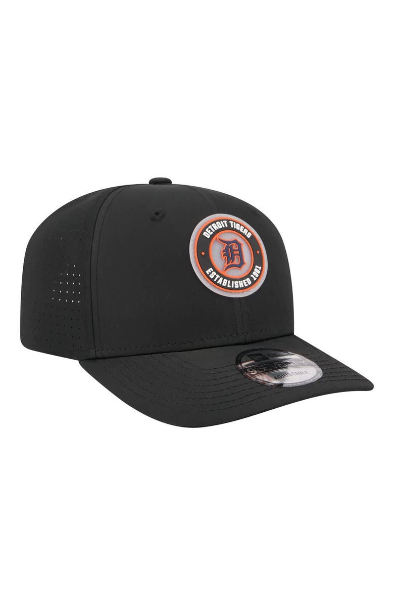 New Era Men's New Era  Black Detroit Tigers Circle 9SEVENTY Adjustable Hat, Alternate, color, Black
