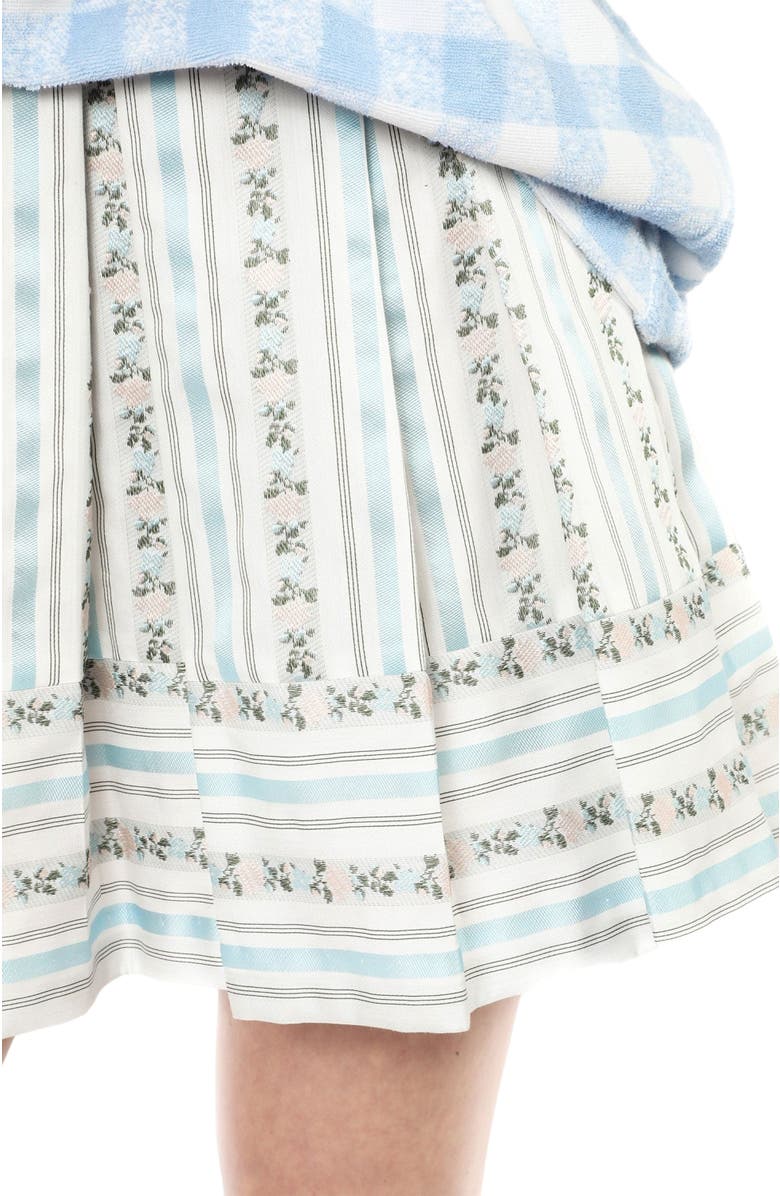 Anna Sui Ribbon Roses Skirt, Alternate, color, White Multi