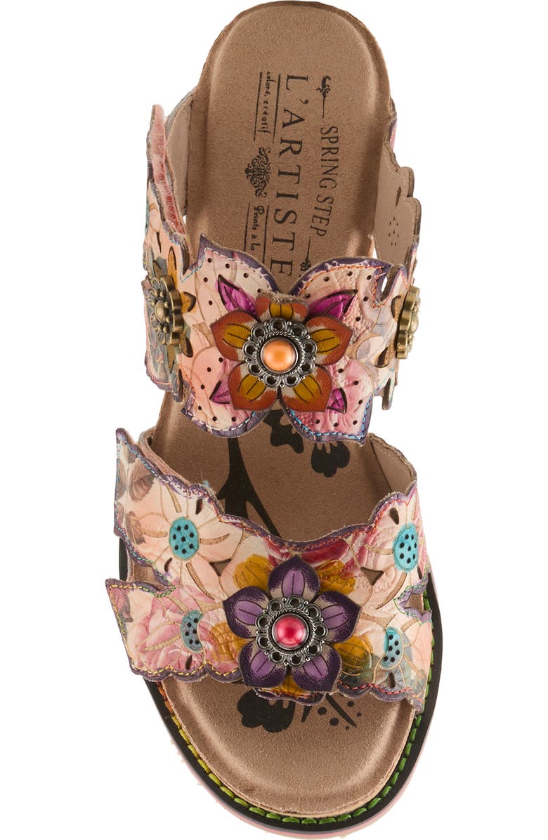 L'Artiste by Spring Step Radiating Sandal, Alternate, color, Peach Multi