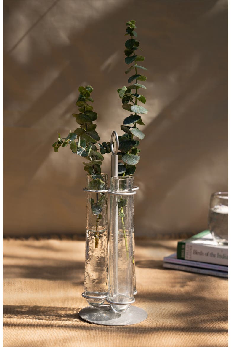 Floral Trio Table Vase, Alternate, color, Clear