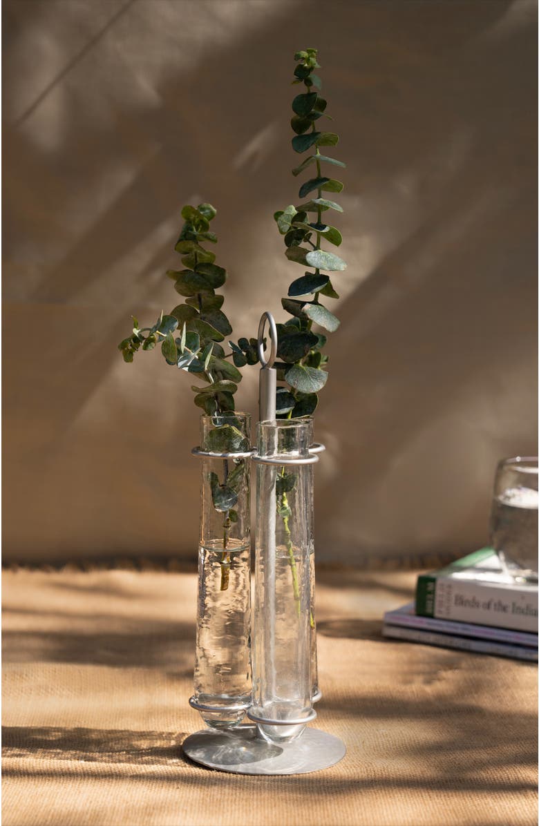 The Collective Home Floral Trio Table Vase, Alternate, color, Clear