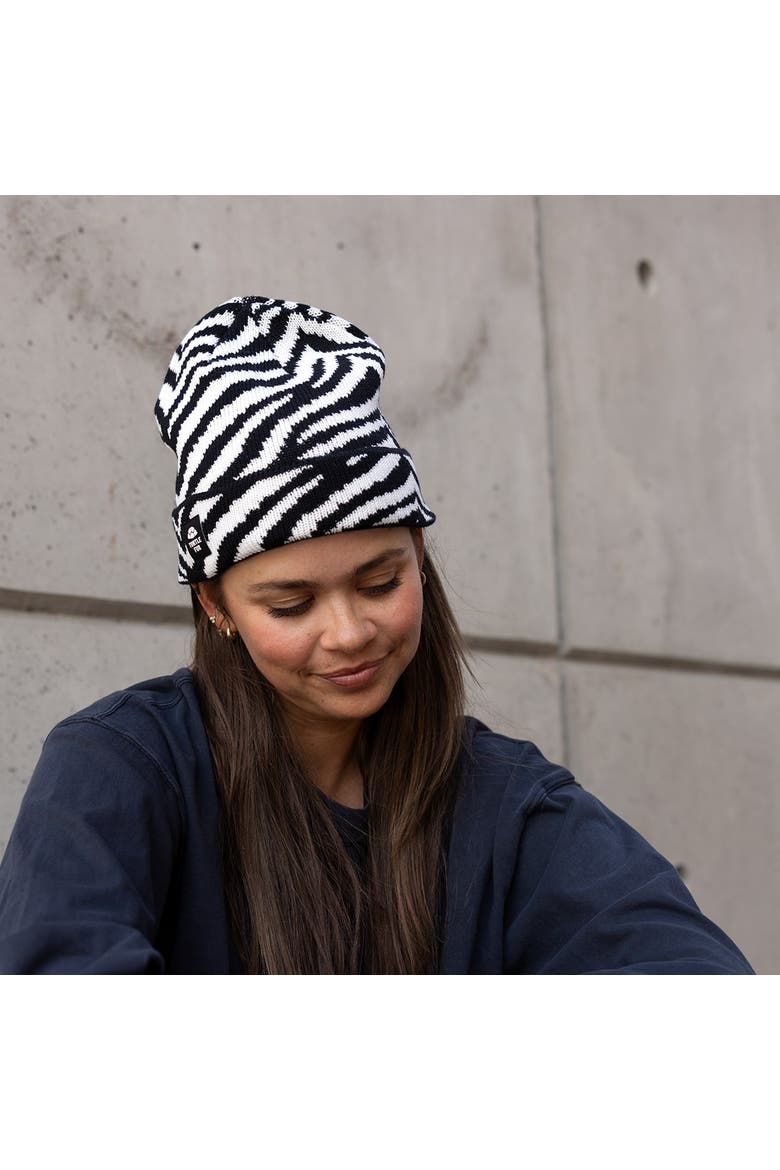 Zebralicious Winter Hat, Alternate, color, Lime