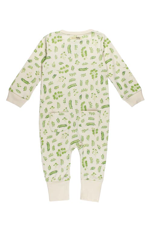 L'ovedbaby Print Organic Cotton Romper In Stone Botanica