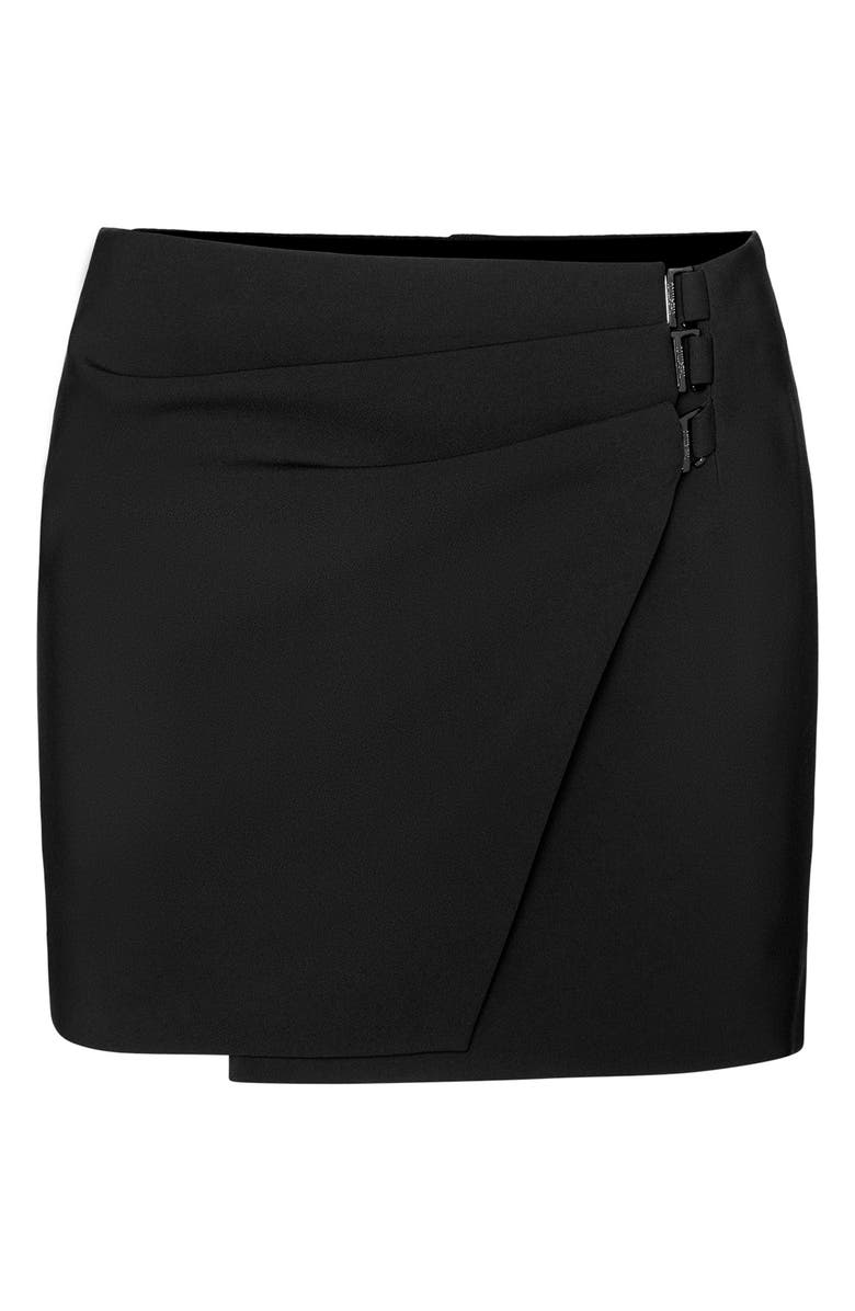 The Attico Techno Crêpe Wrap Miniskirt, Alternate, color, 