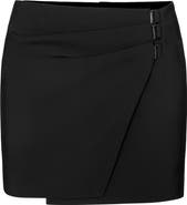The Attico Techno Crêpe Wrap Miniskirt