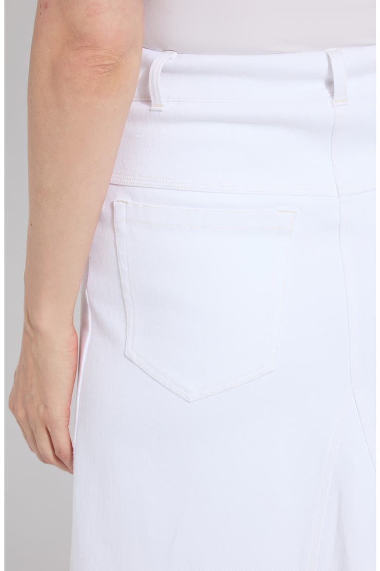 Ballamy A-Line Denim Skirt, Alternate, color, WHITE