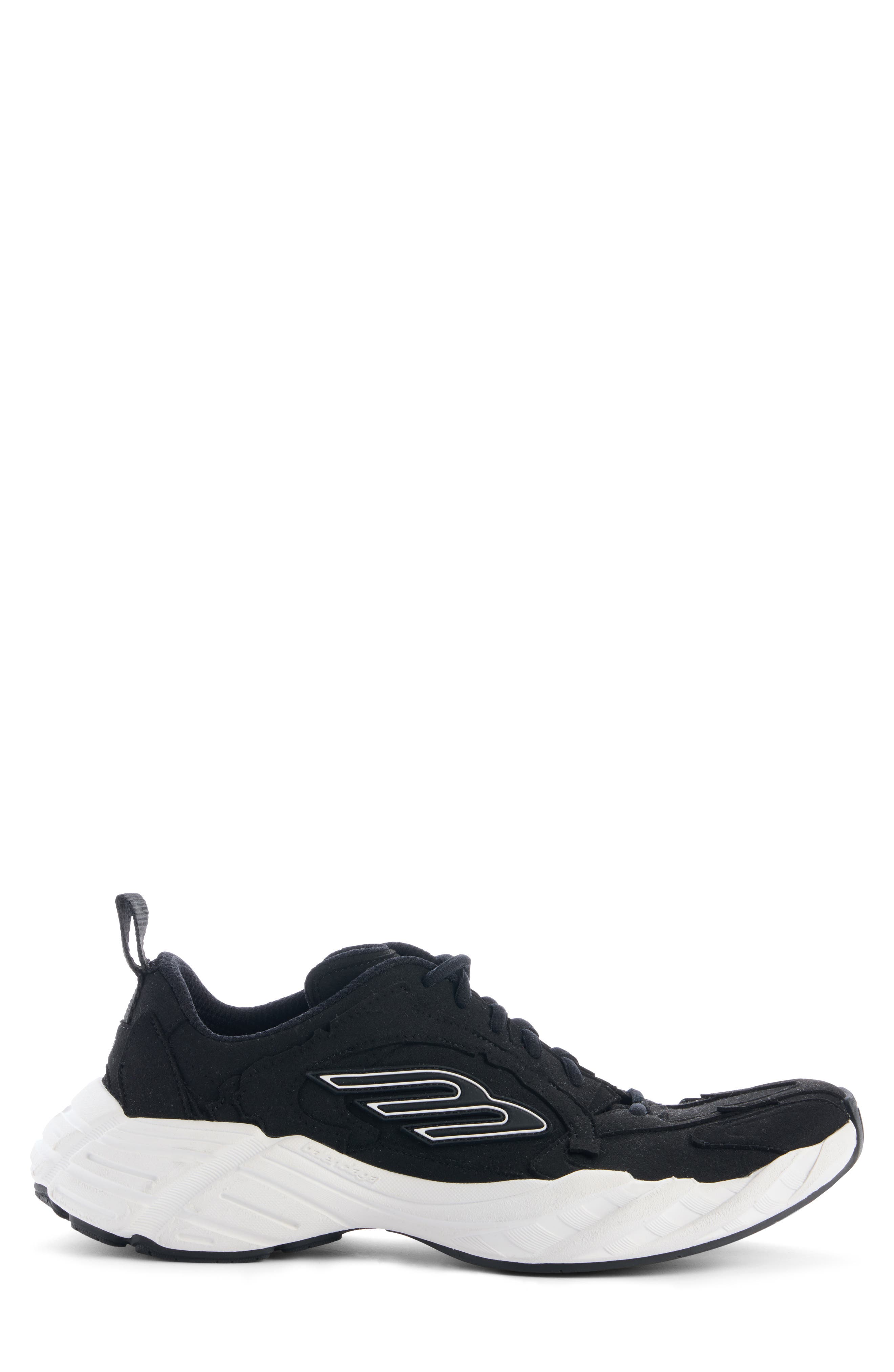 Balenciaga Monday 3B Logo Low Top Sneaker, Alternate, color, Black/ White