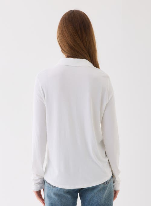 Majestic Filatures Soft Touch Semi Relaxed Shirt In White