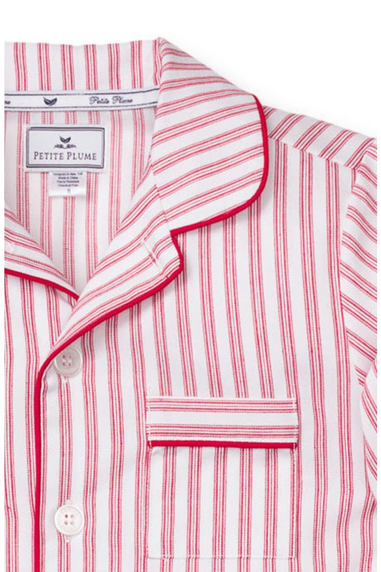 Antique Ticking Pajamas, Alternate, color, RED
