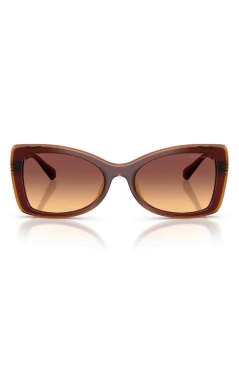 Malaga 53mm Gradient Butterfly Sunglasses