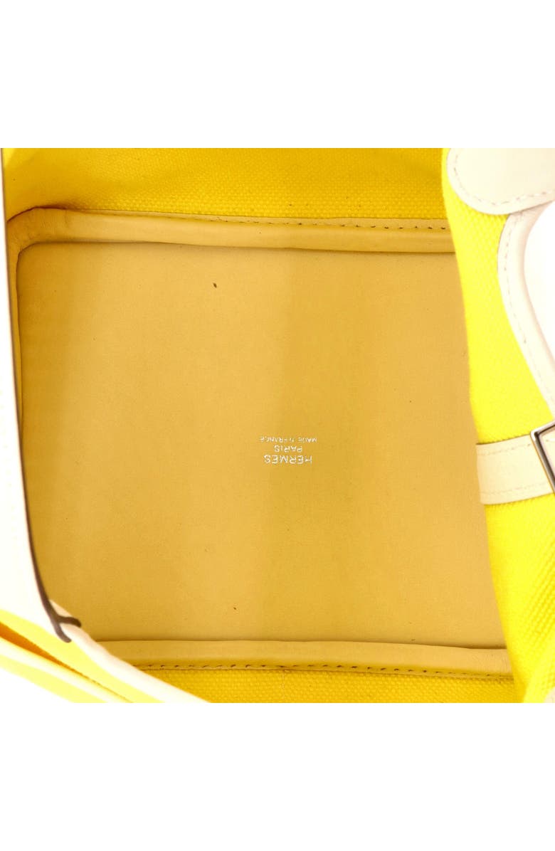 Pre-Owned Hermes Cargo Picotin Lock Bag Canvas and Swift PM, Alternate, color, Jaune Citron