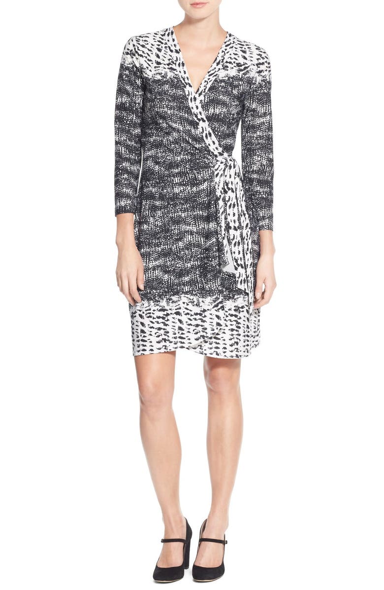 BCBGMAXAZRIA 'Adele' Print Jersey Wrap Dress, Alternate, color, 