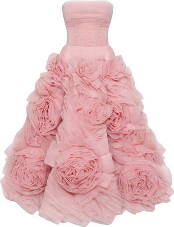 Dramatically Flowered Tulle Dress