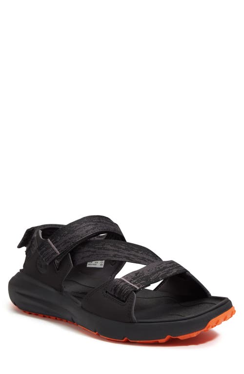 Timberland Motion Dune Sandal In Black Webbing