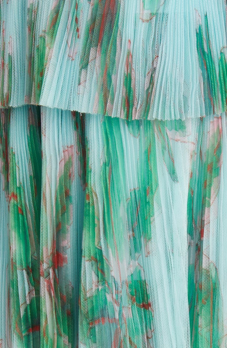 Hutch Mariah Floral Strapless Pleated Maxi Dress, Alternate, color, 