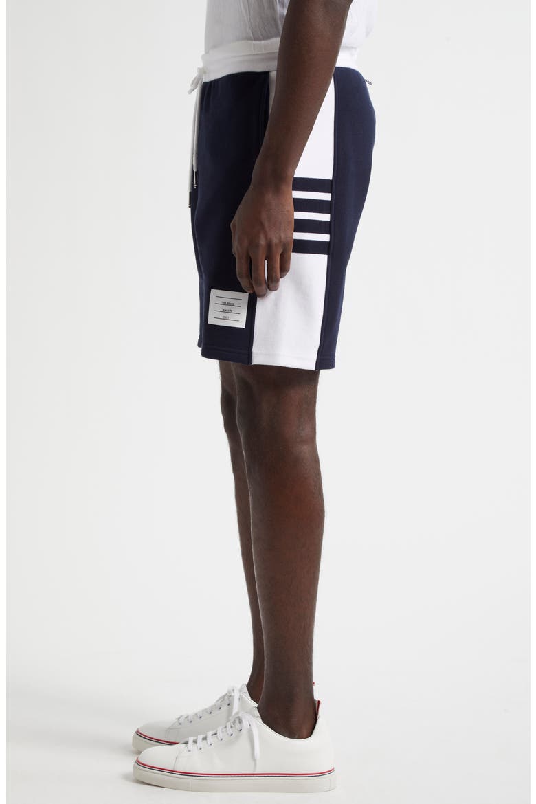 4-Bar French Terry Sweat Shorts, Alternate, color, NAVY