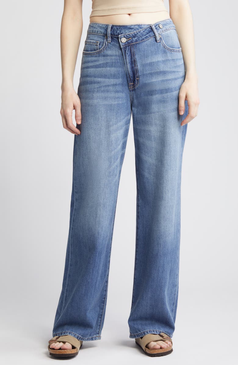 HIDDEN JEANS Crossover Wide Leg Jeans, Main, color, 