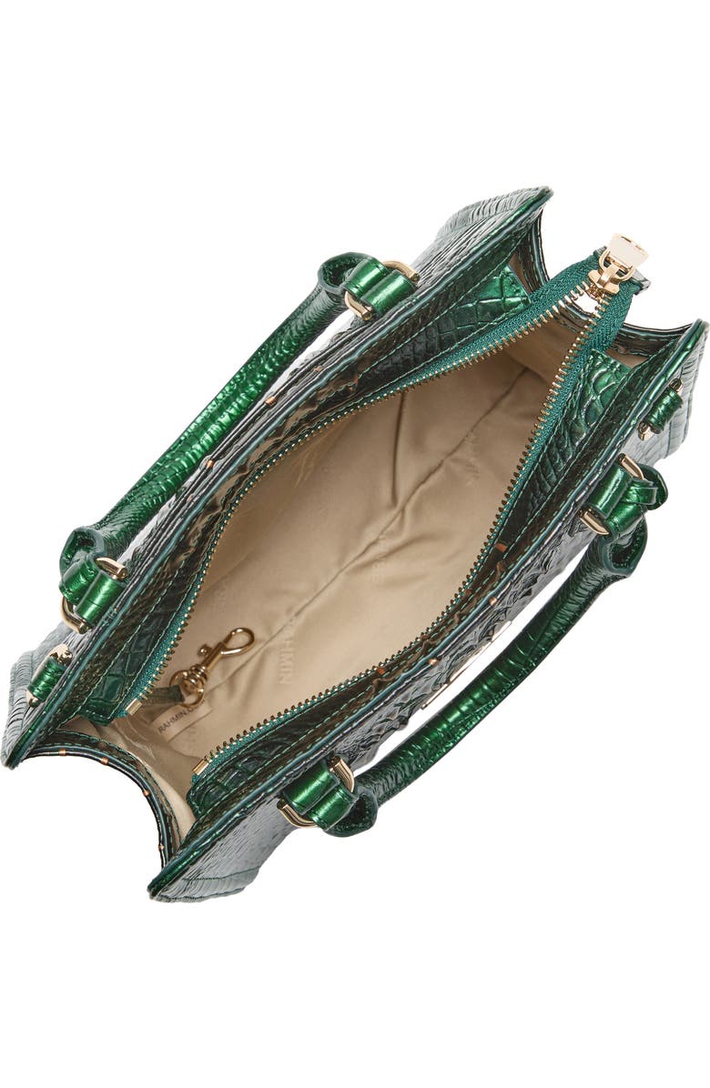 Brahmin Cami Croc Embossed Leather Satchel, Alternate, color,