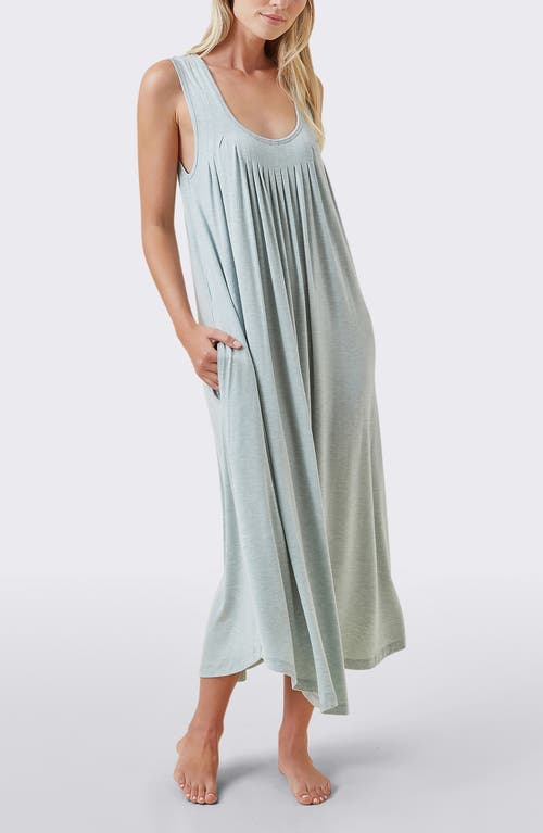 Papinelle Pleated Nightgown In Green