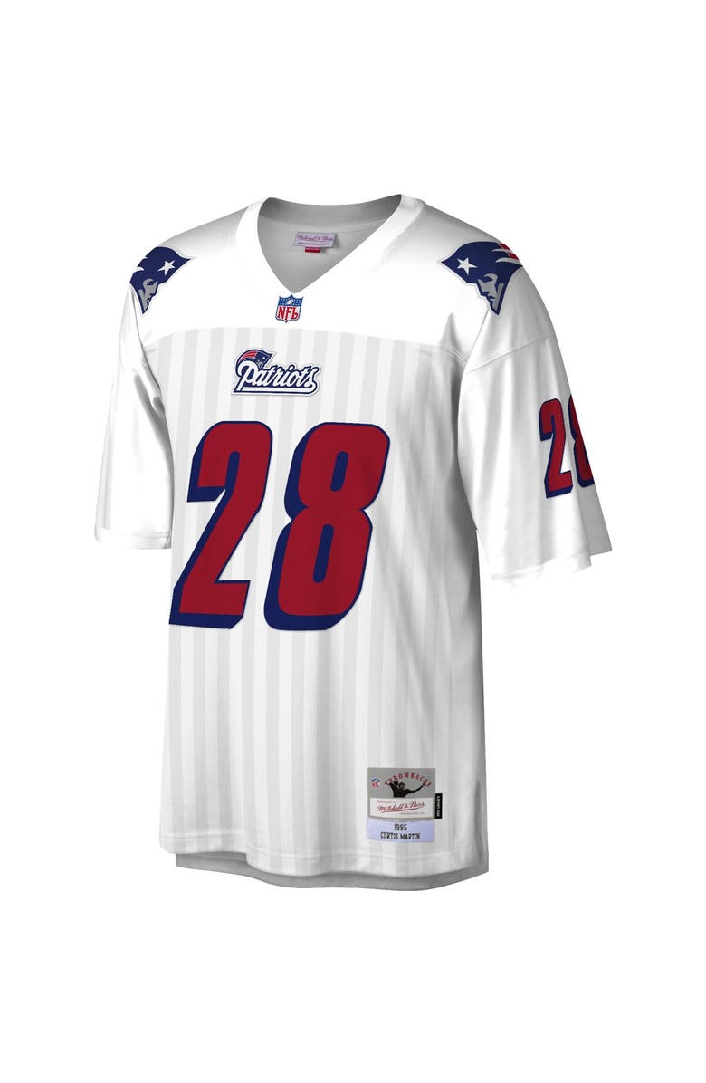Mitchell & Ness Men's Mitchell & Ness Curtis Martin White New England Patriots Legacy Replica Jersey, Alternate, color, White