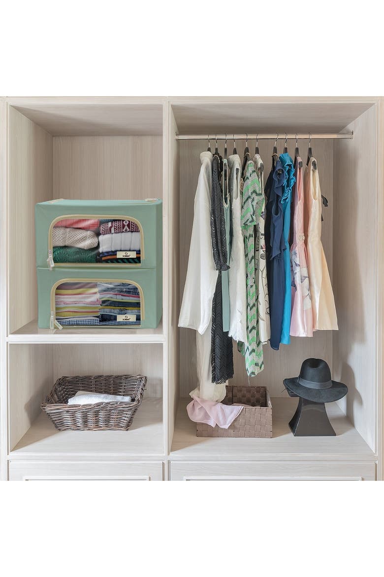 STORAGE BOX WITH WINDOW SMALL, Alternate, color, TEAL