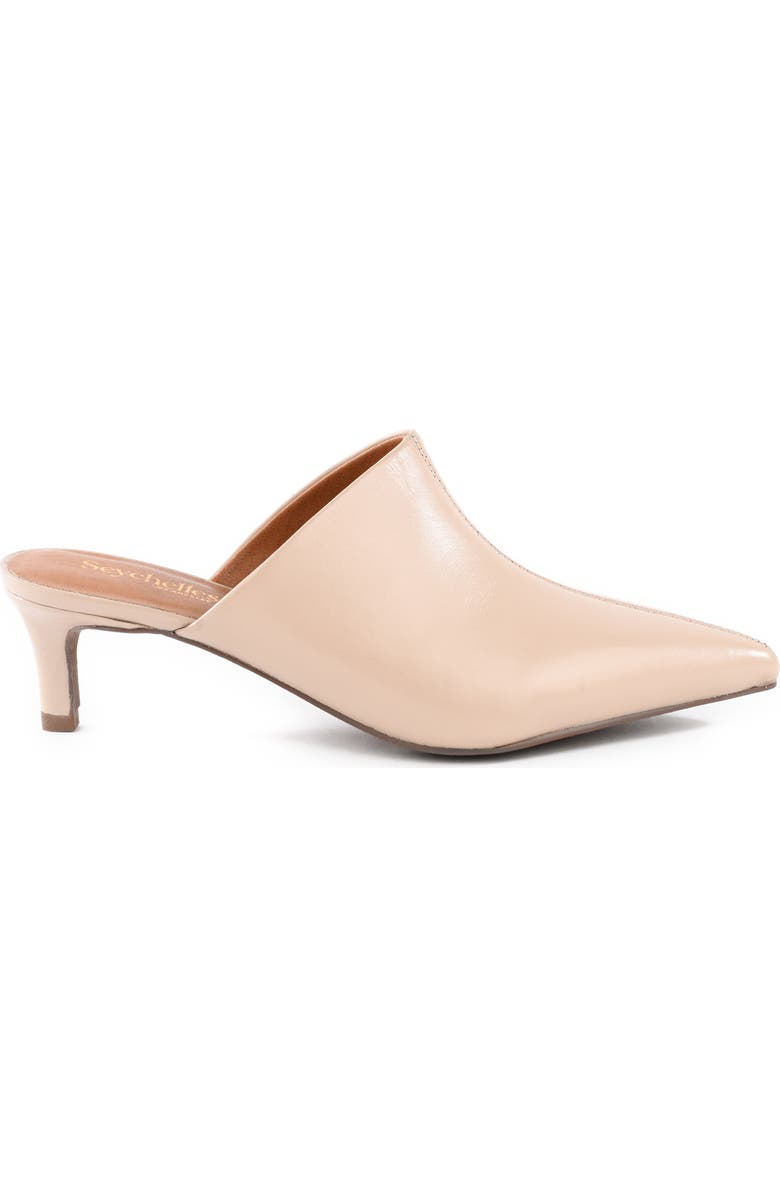 Seychelles Obsession Pointed Toe Kitten Heel Mule, Alternate, color, Beige Leather