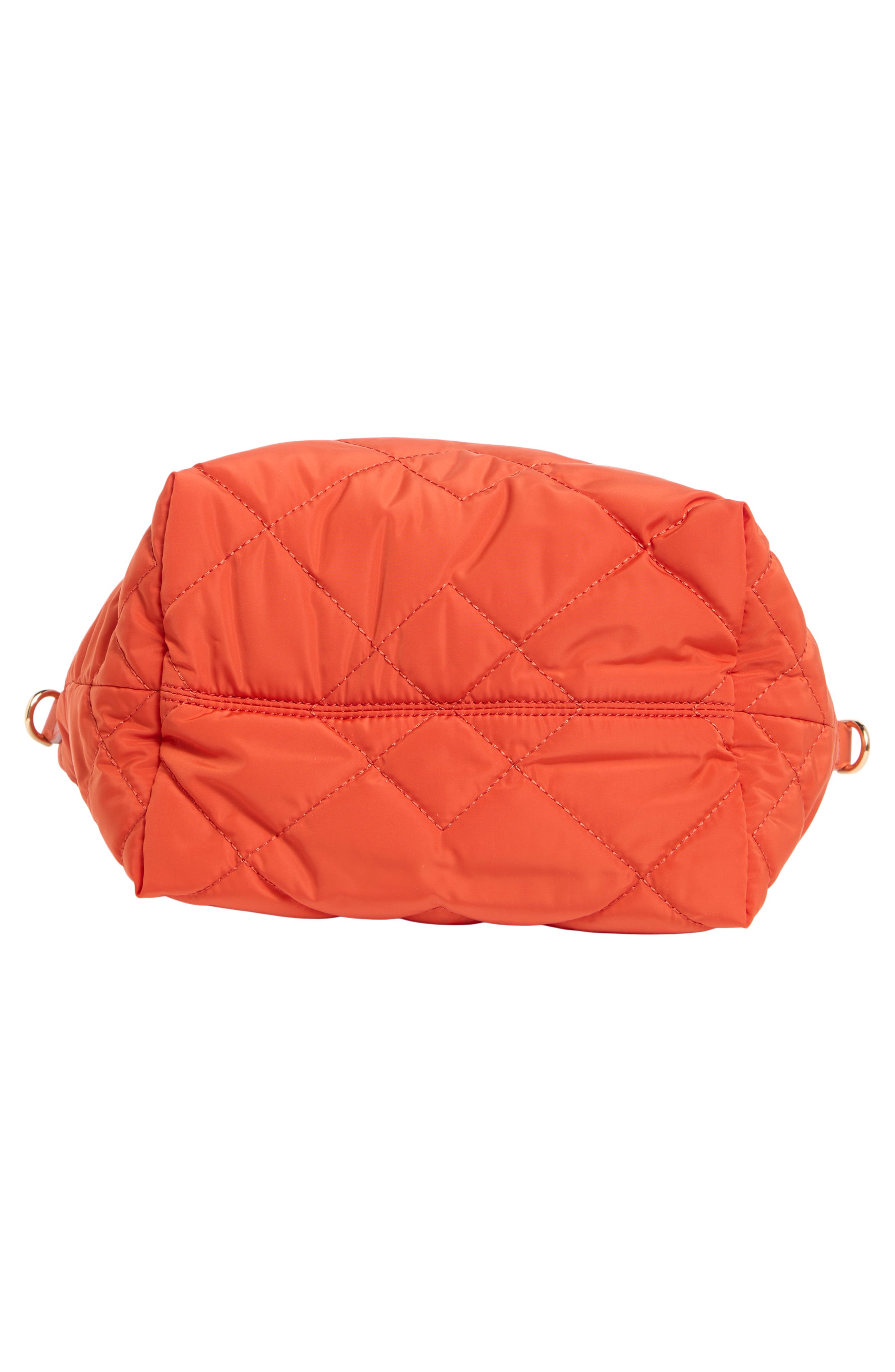 Mini Quilted Nylon Tote, Alternate, color, SUNSET
