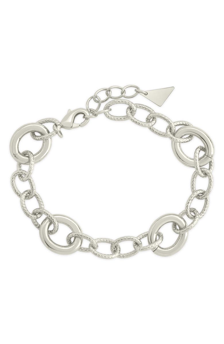 Sterling Forever Carter Chain Bracelet, Main, color, Silver