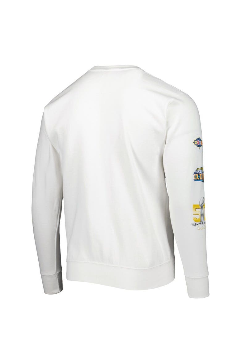 Men's Mitchell & Ness White Denver Broncos Rings VIP Champions Pullover Sweater, Alternate, color, White
