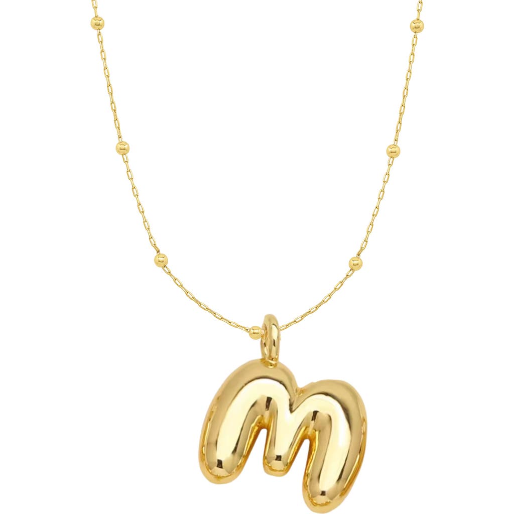 Emma Rae Bubble Initial Necklace in Letter M  product