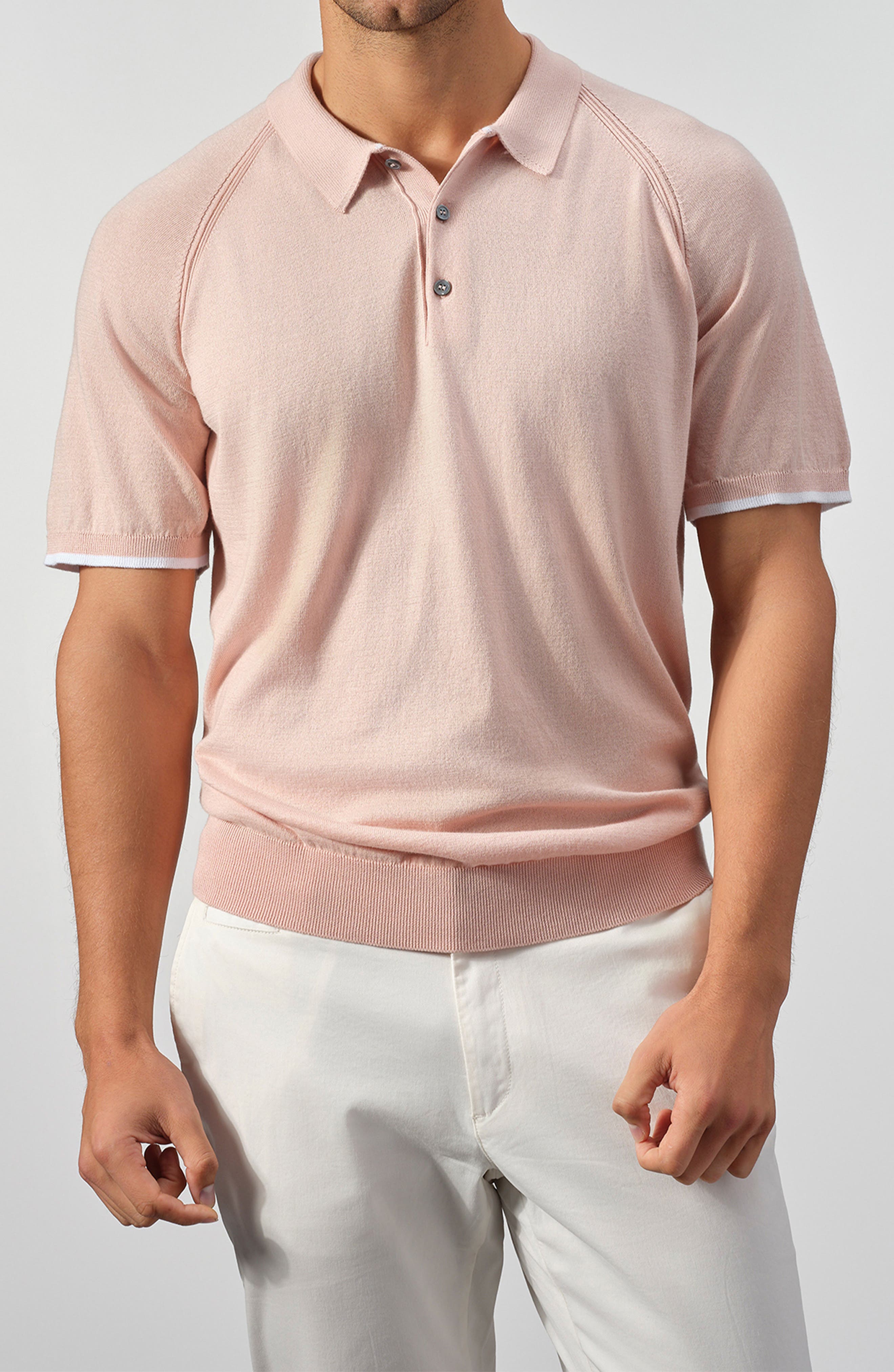 STUDIO GARNET LOS ANGELES Cotton Knit Polo Sweater