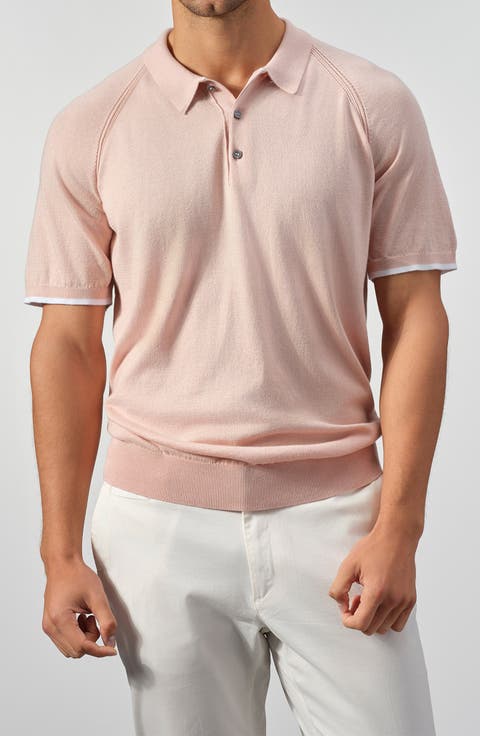 Cotton Knit Polo Sweater