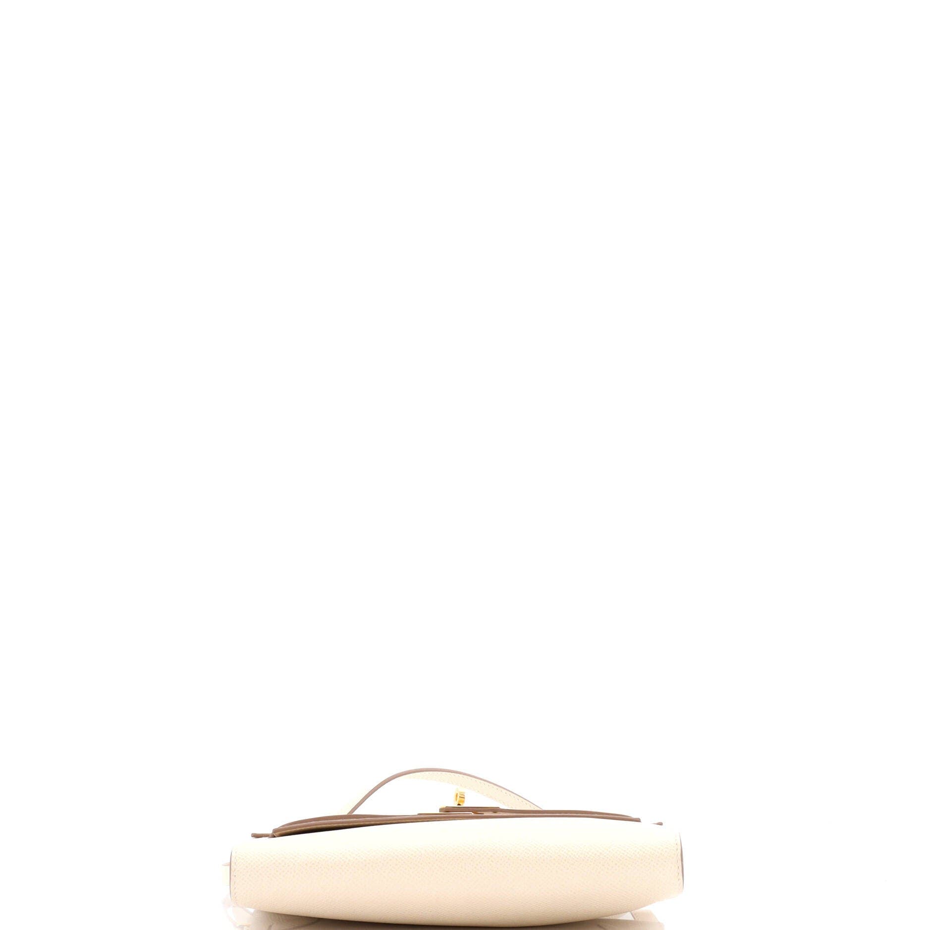 Pre-Owned Hermes Kelly To Go Wallet Epsom, Alternate, color, Beton