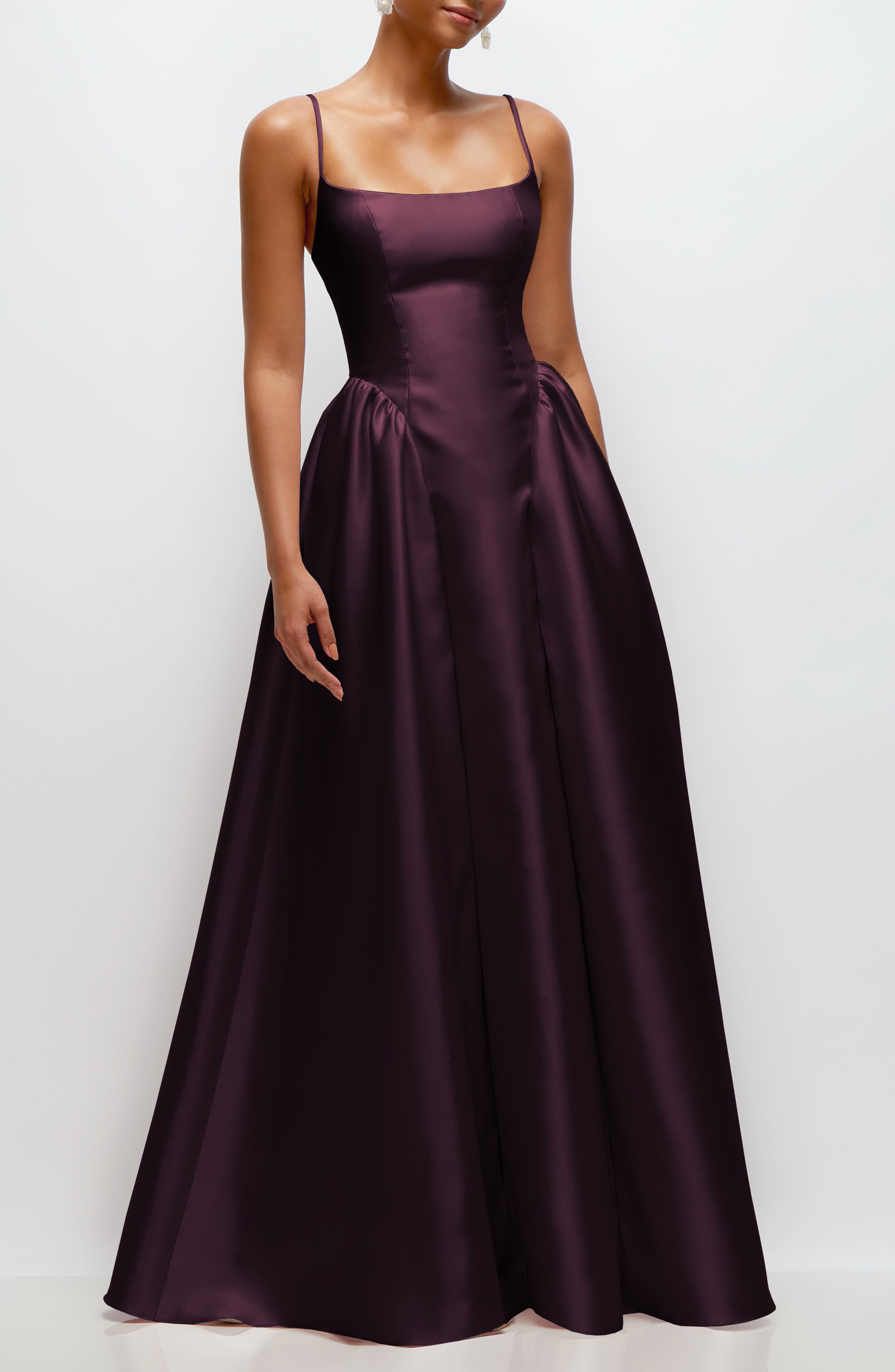 Sleeveless Satin Gown - image 3