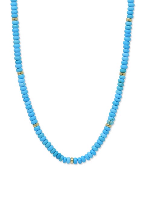 Boheme Smooth Rondelle Sleeping Beauty Turquoise Necklace