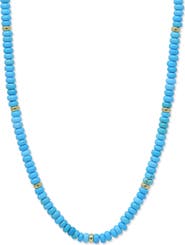 Anzie Boheme Smooth Rondelle Sleeping Beauty Turquoise Necklace
