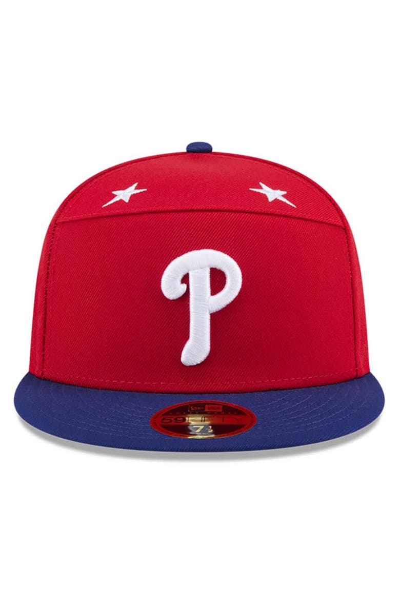 New Era Men's New Era Red/Royal Philadelphia Phillies 2025 MLB All-Star Game Side Patch 59FIFTY Fitted Hat, Alternate, color, Red