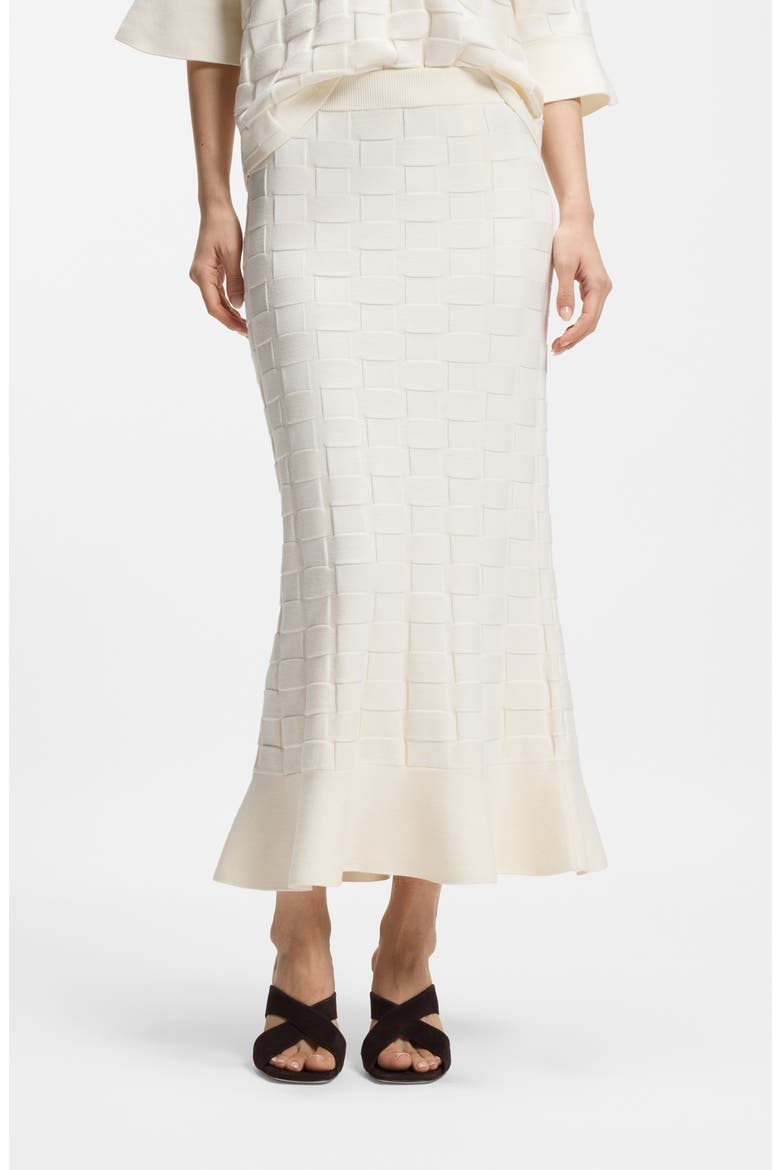 Foppy Textured Skirt, Main, color, SOFT CREAM